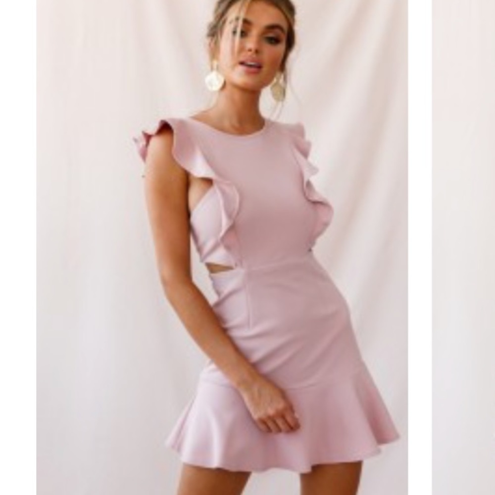 Blush Pinafore Dress from Selfie Leslie